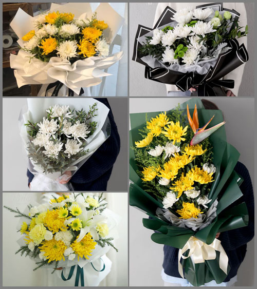 山东济宁嘉祥县黄垓乡北黄村白事花束代送